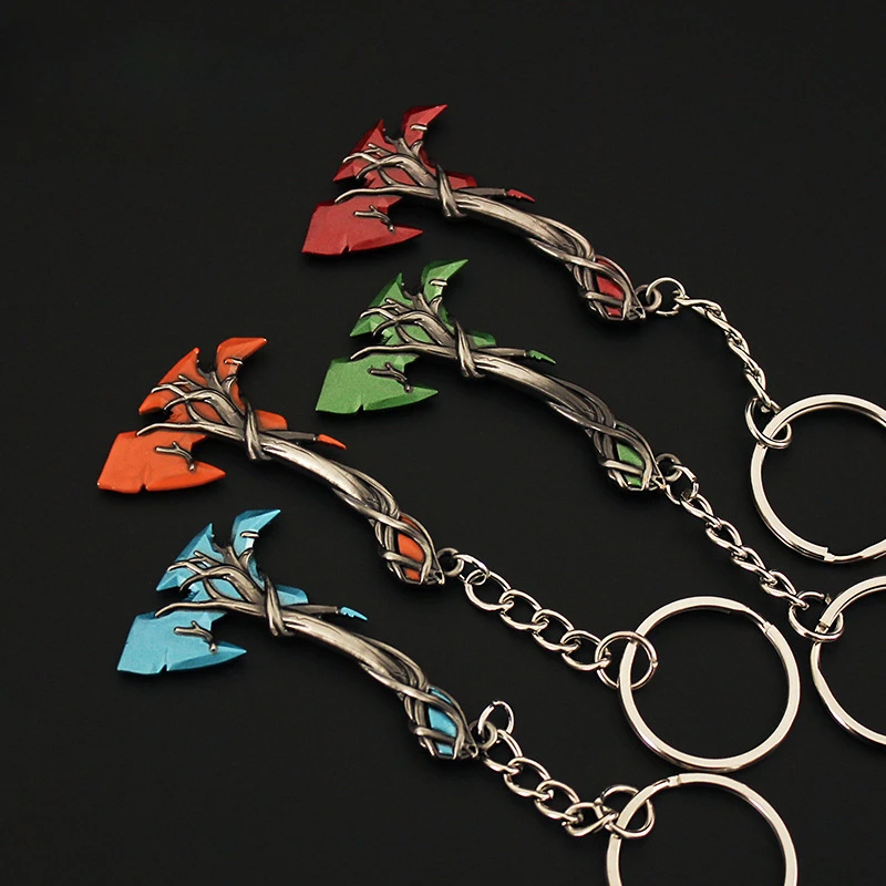 Juego de llaveros de la serie Valorant Gaias Vengeance, modelo de metal periférico de juego Vandal, accesorios colgantes, llaveros, regalos, juguetes para niños