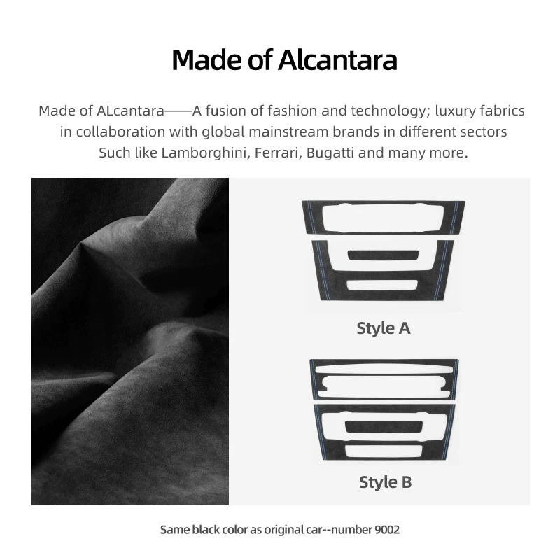 Alcantara Center Console CD Panel Trim Stickers for BMW E92 E90 E93 Series 3 Car Interior Tuning car interior trim
