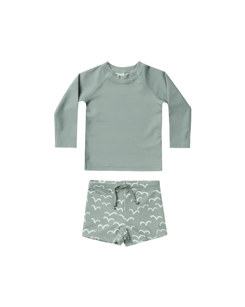 High Quality Summer 2024 swimsuit Boys Long sleeve Swimsuit set Kids Vacation beach shorts Swimsuit shorts RC 5