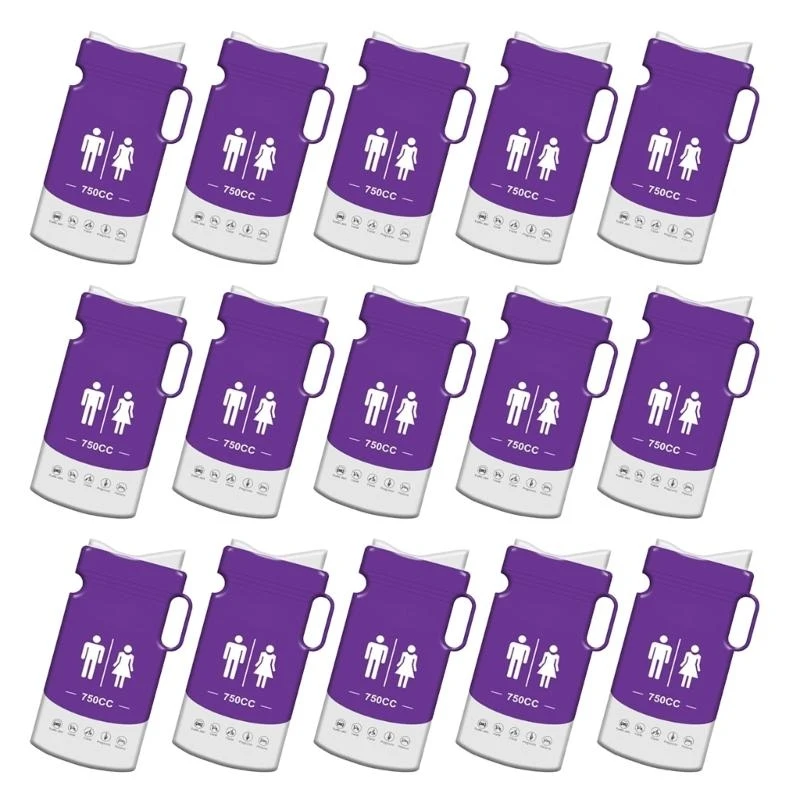성인 휴대용 일회용 구토 가방 750ml 여행 소변 가방 15개