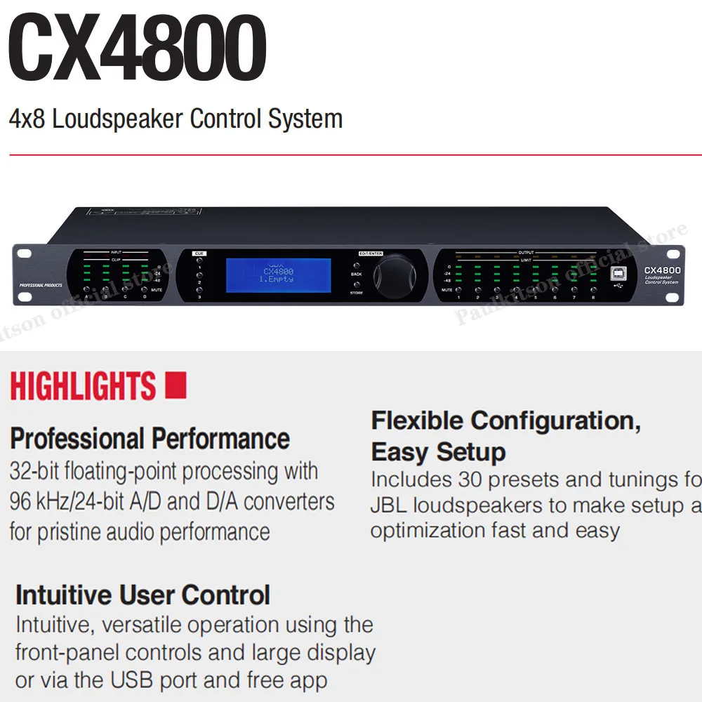 Professional Digital Audio Processor DriveRack CX4800 Compatible Original Software 4 In 8 Out For Loudspeaker control system