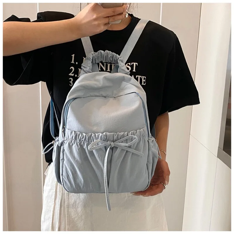 Personalized Name Backpack, Custom Embroidered Ruched Handle Bag Cute Kids and Teen Backpack, School Travel Custom Name Bag Gift - Image 2