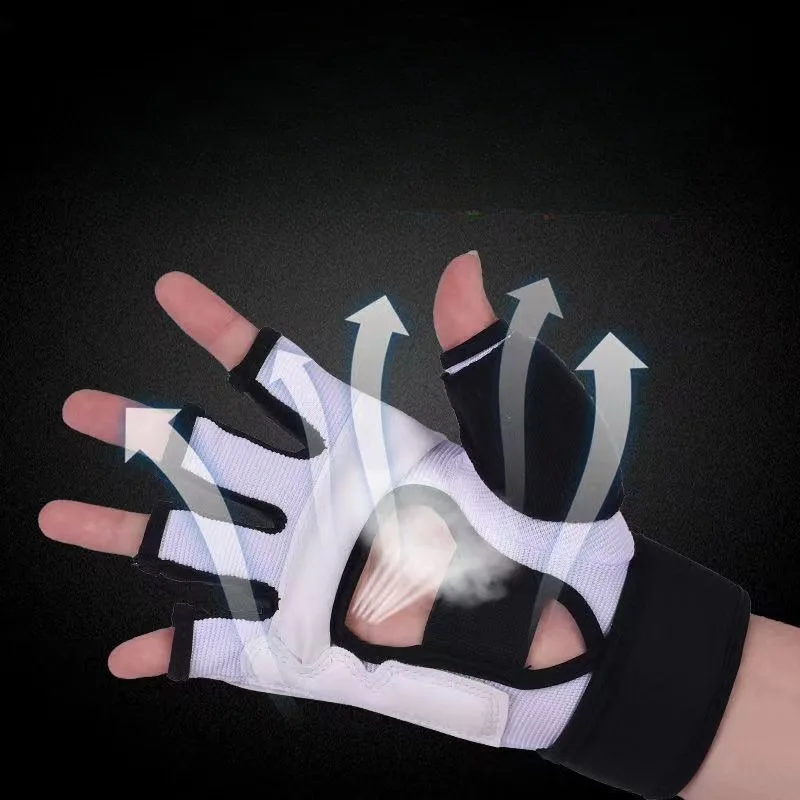 Taekwondo Gloves Hand Protector Adult Children's Half Finger Boxing Gloves Taekwondo Protector Hand