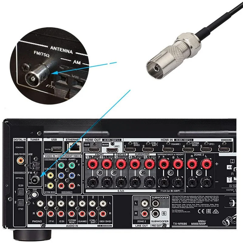 MAYTO FM Radio Antenna Indoor Music System Home Stereo Receiver