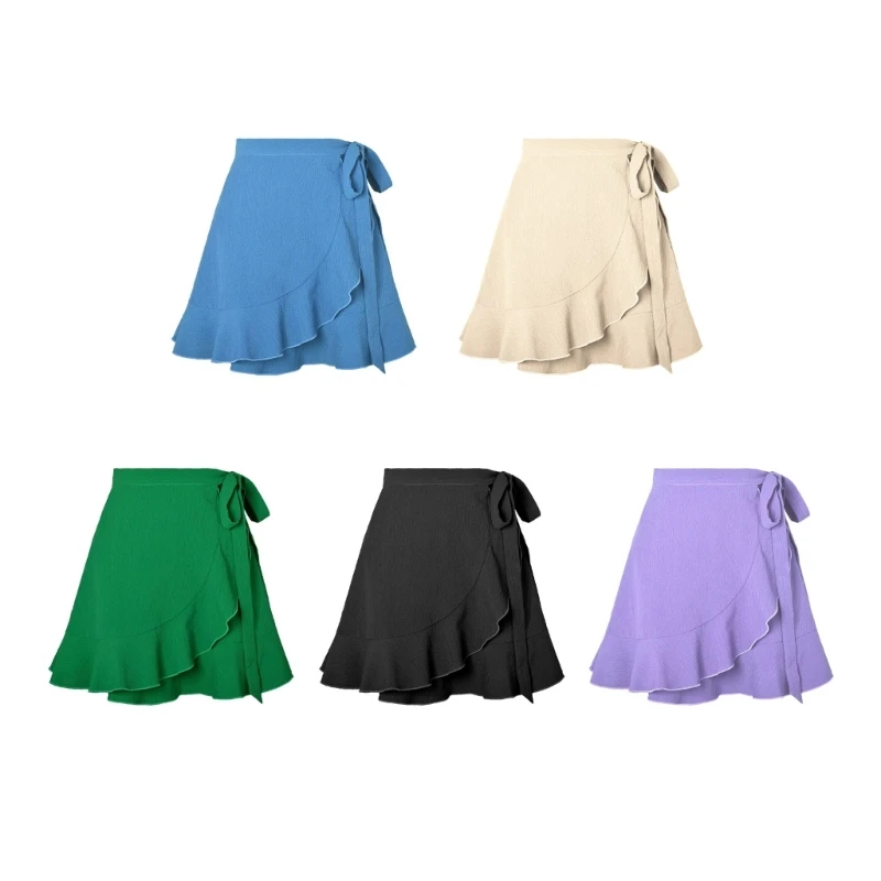 

All-match Skirts Woman Summer Half Skirt Female Commute Self-tie Yarn Skirt