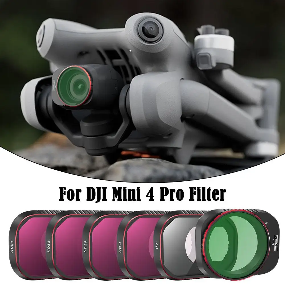 

3/4/6 шт. для dji Mini 4 Pro фильтр дрона ND16/64/256/CPL поляризация затемнение комплект Портативный коррозионно-стойкий Дрон Filte D2K9