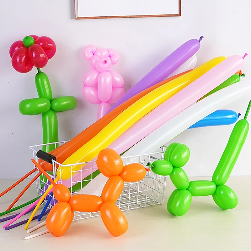 

1.8g Matte Strip Balloon Animal Shaped Woven Balloons Magic Long Balloon Baby Shower Children's Birthday Scene Decoration