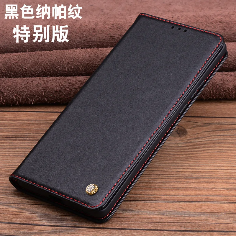 

Hot Luxury Genuine Leather Magnet Clasp Phone Cover Case For Iphone Se 3 Se3 Kickstand Holster Case Protective Full Funda