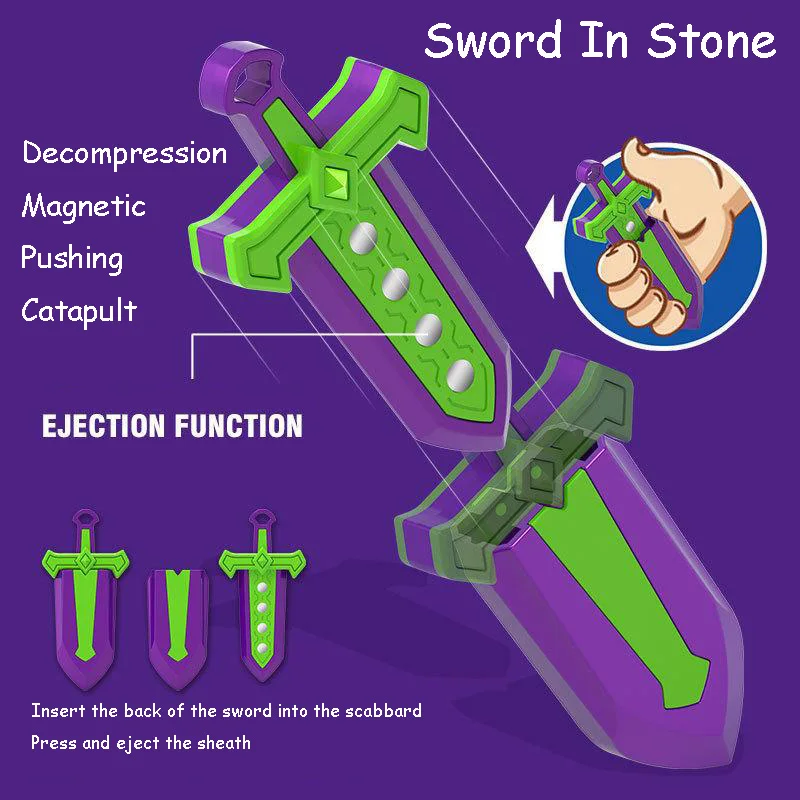 Fidget Toys 3D Printing Gravity Knife Spinner Sensory Play Stress Relief Push Card Small Toy Decompression Gifts for Children, fidget toys,anti stress toys