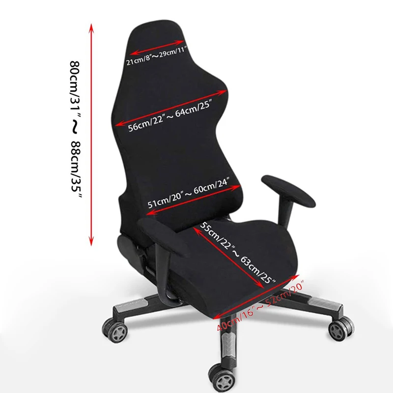 Elastic Spandex Office Chair Slipcover - Chair Protection for Armchairs & Gaming Chairs