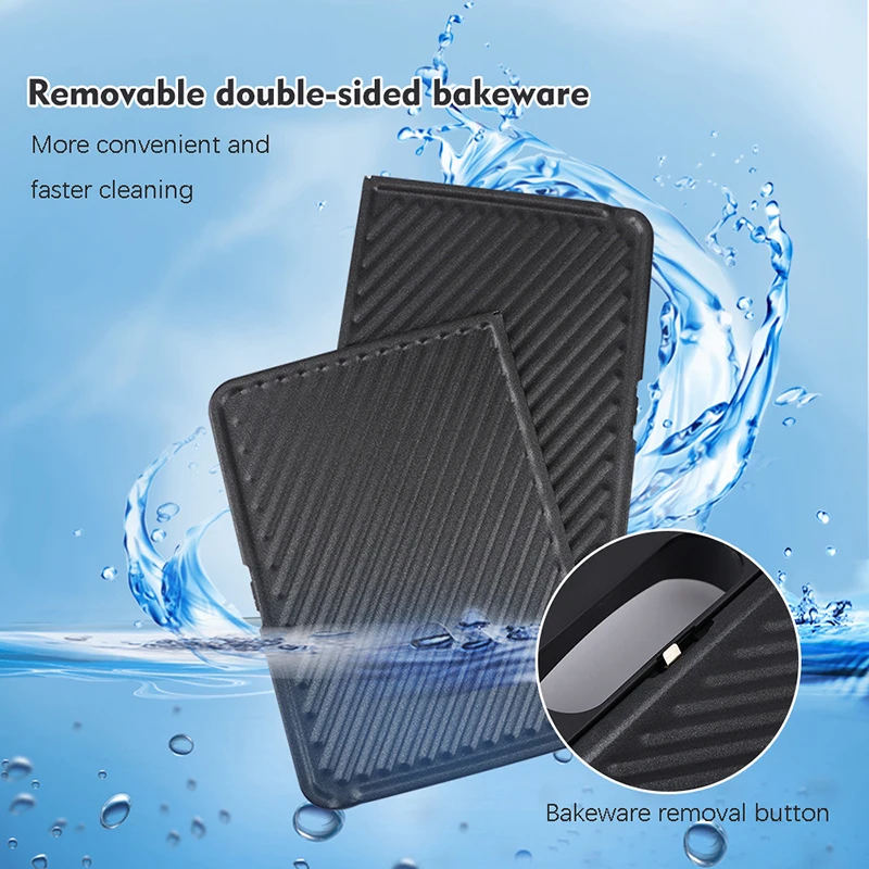 Panini Sandwich Maker Breakfast Machine Barbecue Sausage Household Burger Toast Cooking Utensils 2000W Electric Non Stick Pan