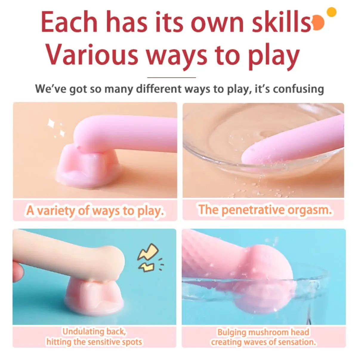 Laile Elf Family Vibration Stick Dudu Stick Bobo Head Baby Long Stupid Bear Charging Massage Stick Female Sex