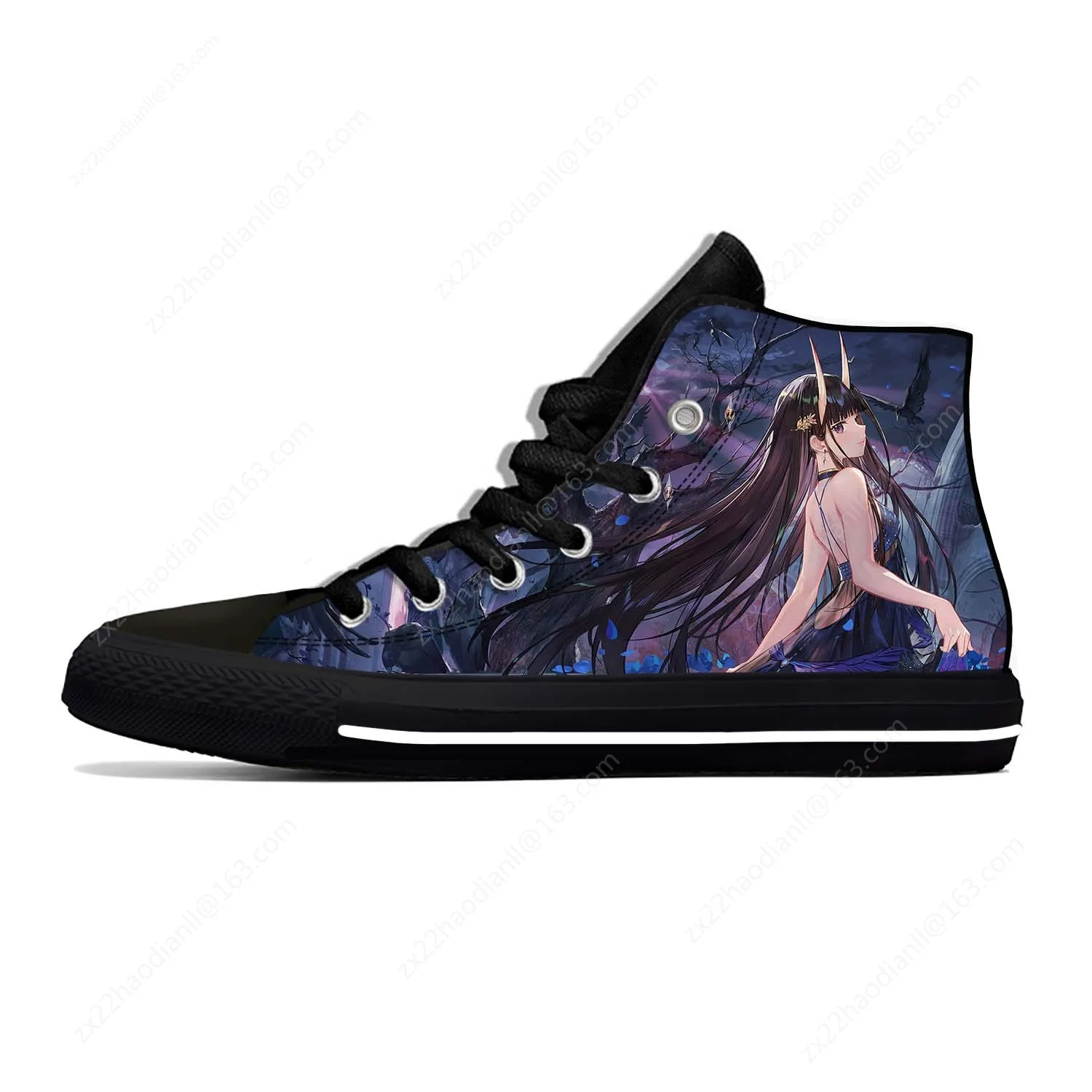 Hot Anime Azur Lane Lightweight Cloth 3D Print Funny Cool Fashion High Top Canvas Shoes Mens Womens Casual Breathable Sneakers