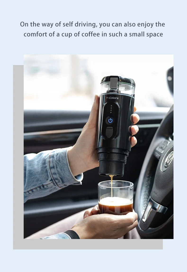 Wireless Electric Coffee Machine Italian Manual Portable For Car