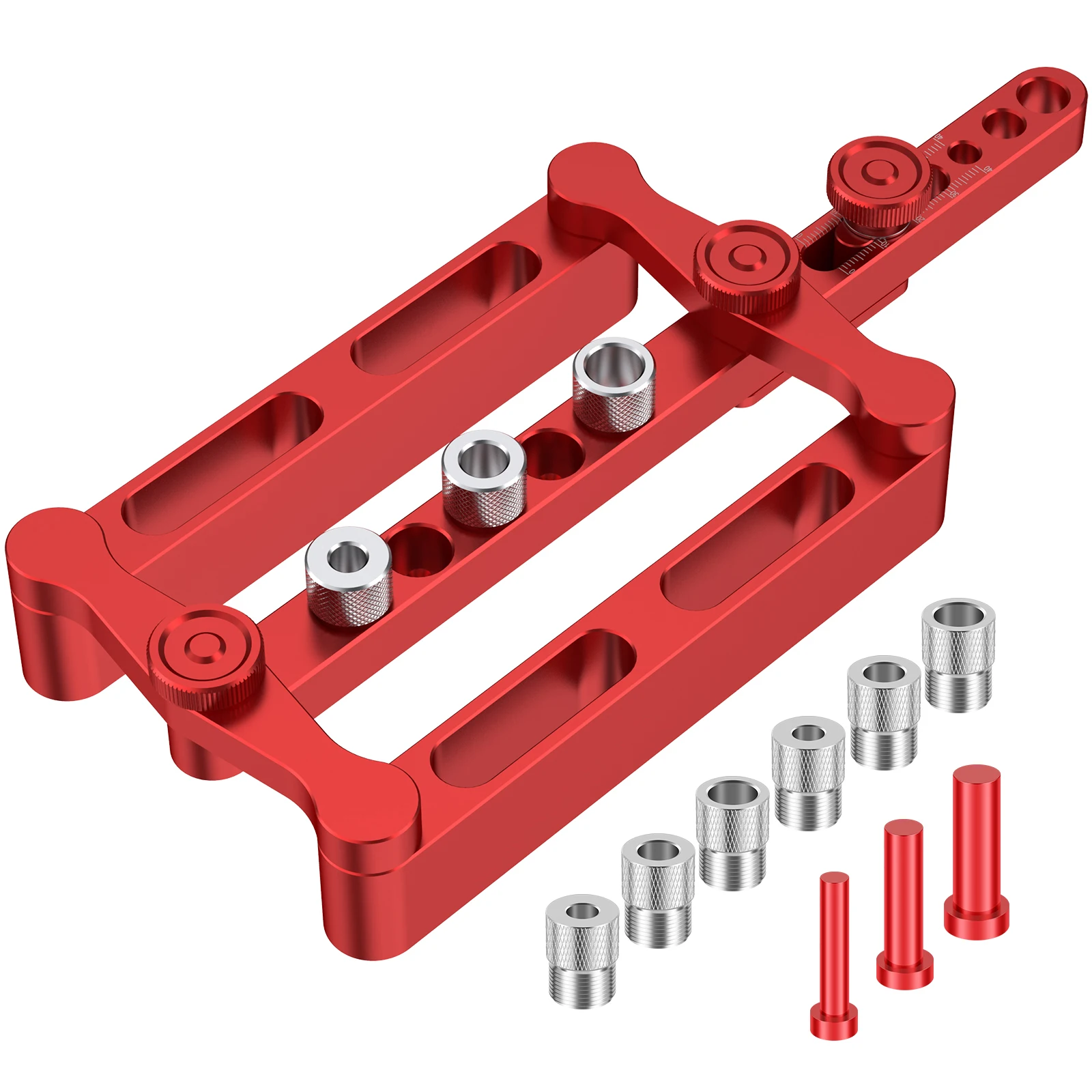 

Doweling Jig Kit 6/8/10mm Self-centering Woodworking Doweling Jig Drill Guide Wood Dowel Puncher Locator Tools Kit For Carpentry