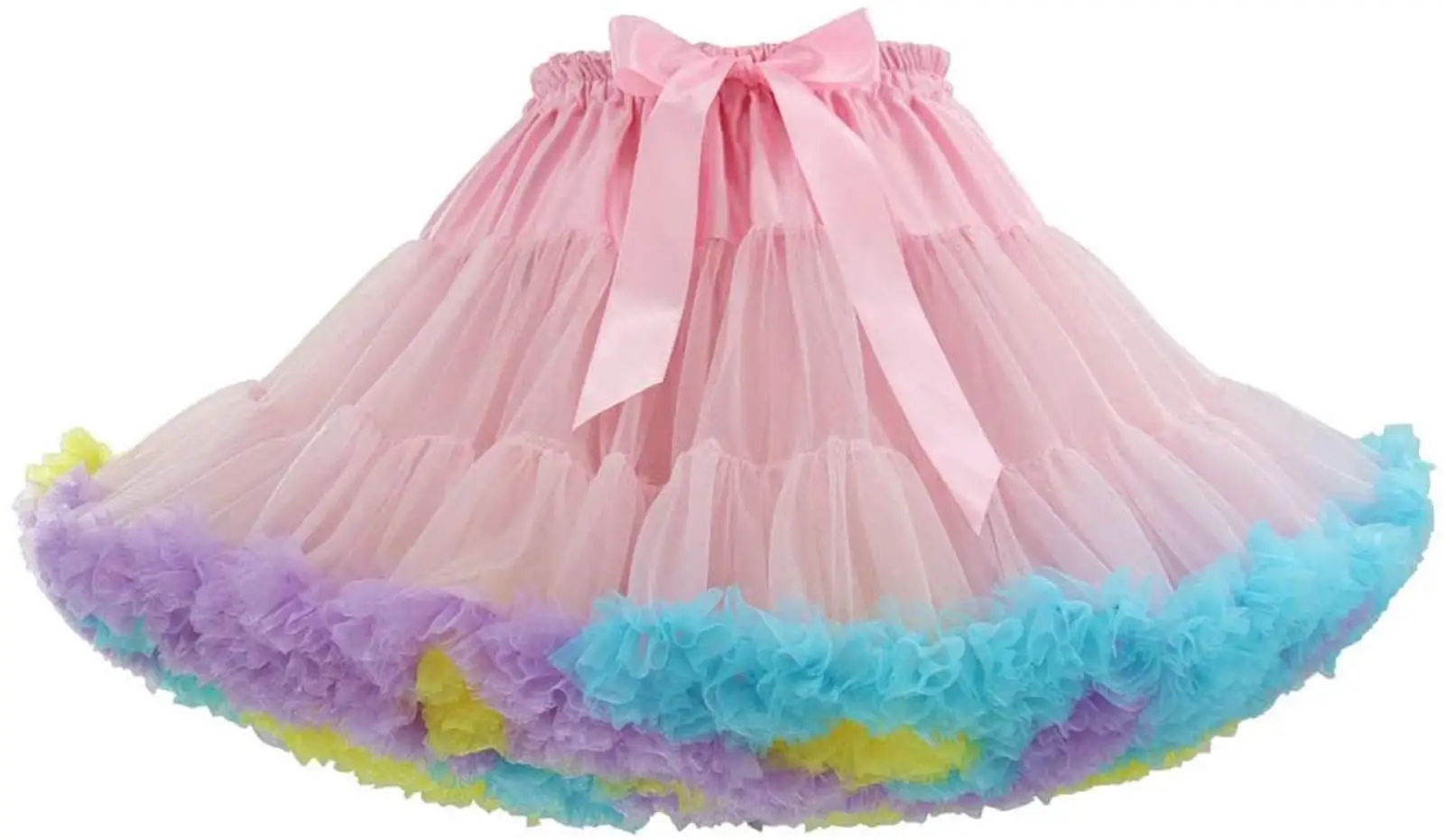 

Women's 3-Layered Tutu Dance Petticoat Pleated Mini Skirt,16" Length