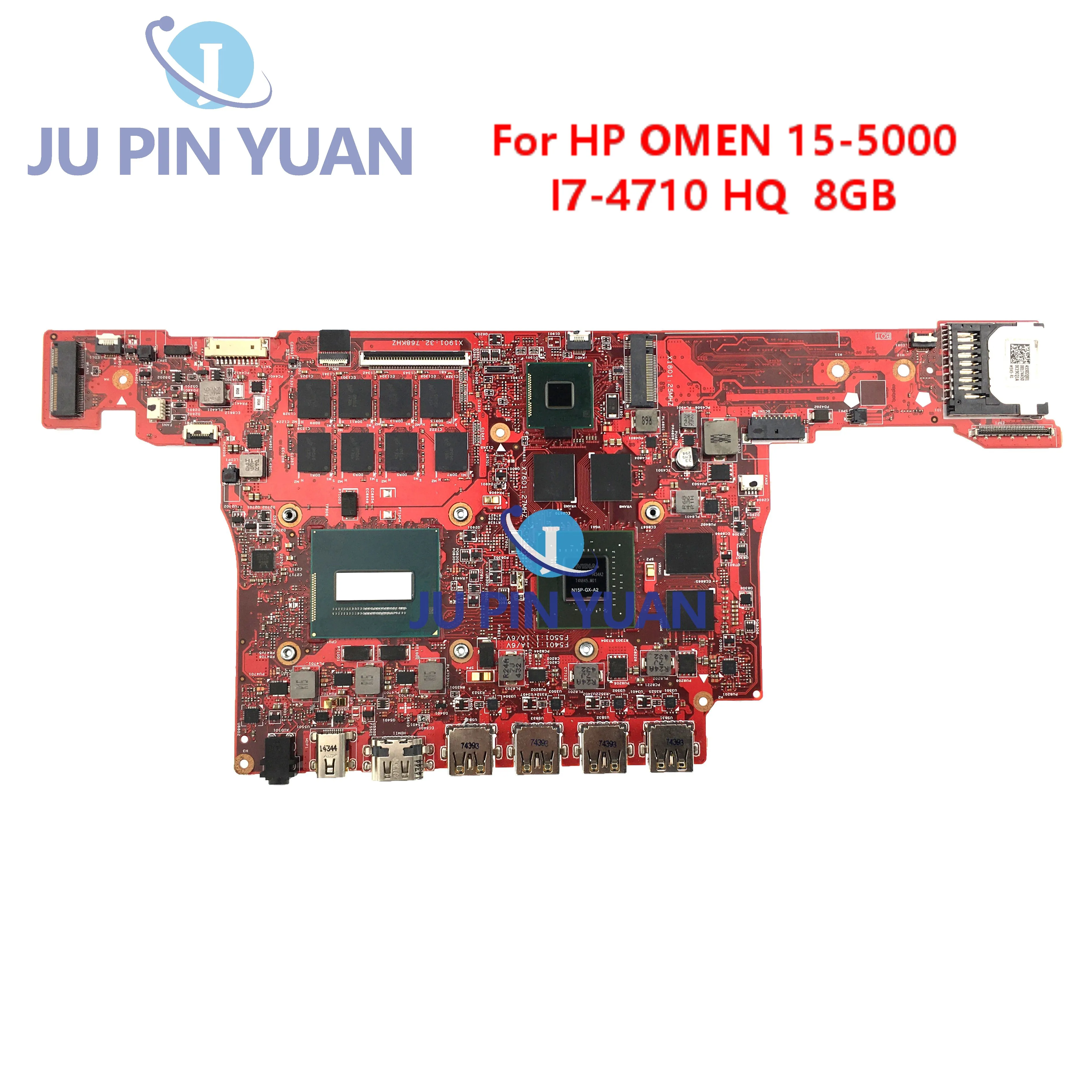 

788616-001 788616-001 For HP OMEN 15 15-5013DX 15-5000 Laptop Motherboard With SR1PX i7-4710HQ CPU GTX860M Video Card