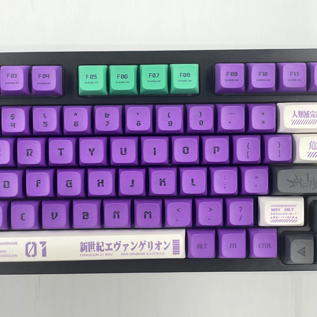 134 Keys EVA Initial machine one XDA Profile Keycaps Japanese Anime Key Cap For Mechanical Keyboard Cherry MX Switch Keycap Caps