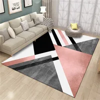 Nordic Geometric Carpet Modern Living Room Home Decoration Rug Bedroom Hallway Non Slip Mats Pink Doormats Lounge Carpet 160X230 1