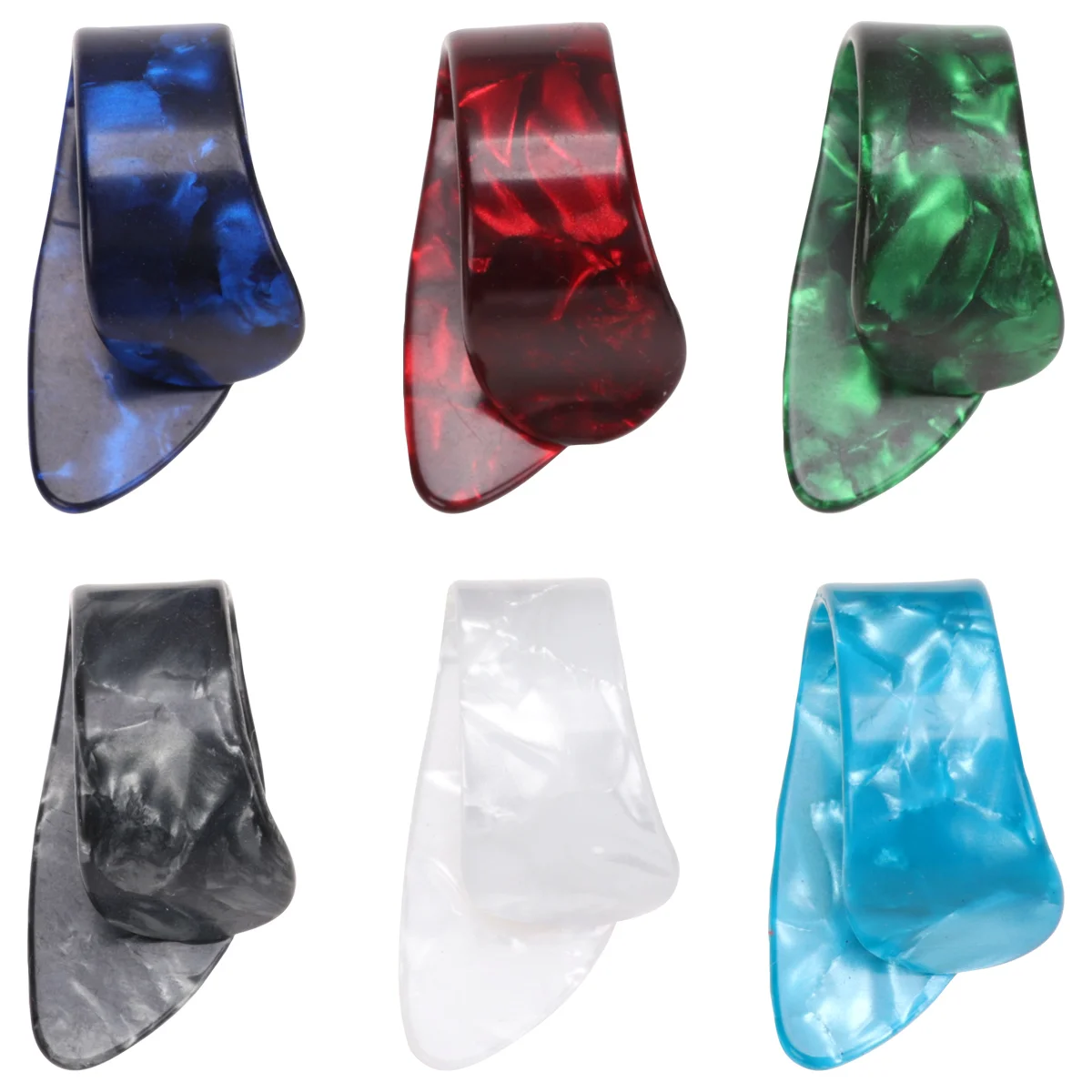 Finger Pedal Delays Celluloid Pedal Delays Thumb Pick Guitar Thumb Picks Flat Thumbpicks Set Thumb Pedal Delay