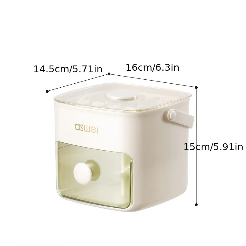 1pc Large Ice Maker Easy Press Lid 48 Ice Cubes Double Layer Food Grade Plastic Refrigerator Storage Rack for Whiskey Cocktails
