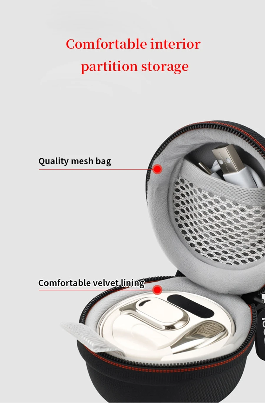 Hard EVA Storage Bag for Soundcore V40i Earbuds Box for ACER/XIAOMI M76/LENRUE M76 TWS Ture Wireless Earbuds Travel Carry Case