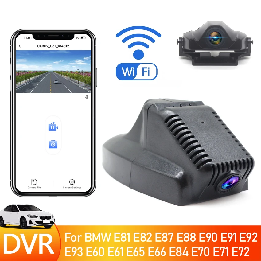 

New!Plug and Play UHD 2160P Wifi Car DVR Camera Dash Cam For BMW E81 E82 E87 E88 E90 E91 E92 E93 E60 E61 E65 E66 E84 E70 E71 E72