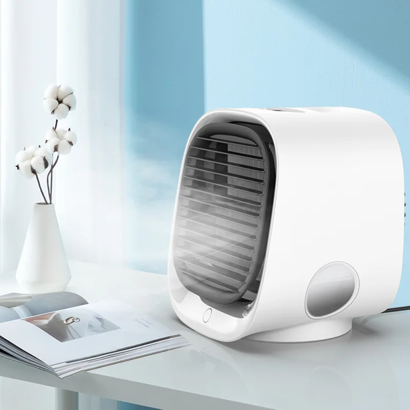 Mini air cooler humidification spray desktop fan water-cooling fan mini household desktop portable air conditioning fan small us