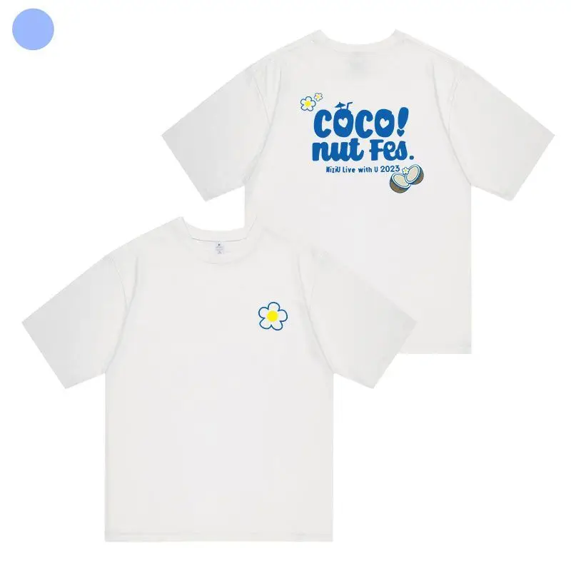 2023 KPOP NiziU LIVE WITH U 2023 COCO Nut Fes Round Neck