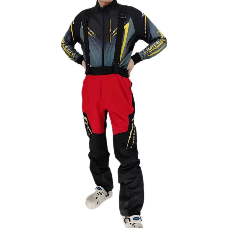 New Rainstorm-proof Fishing Pants for Men Rock Fishing Warm Quick-drying Thin Waterproof Pants Mens Suspenders Overalls
