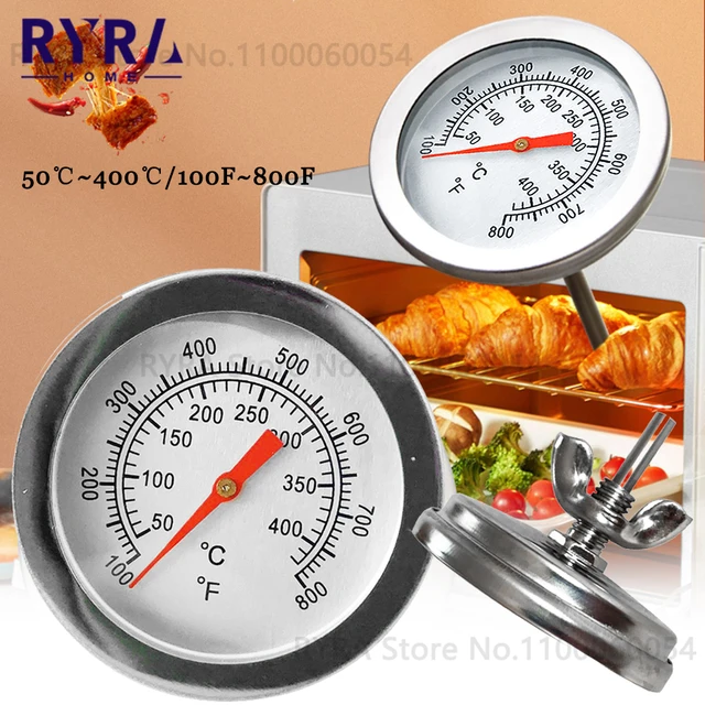 Thermomètres ménagers en acier inoxydable, four, gril, barbecue, jauge de  température pour fumoir en bois, sonde de cuisson des aliments, 50 ℃ ~ 400  ℃ - AliExpress