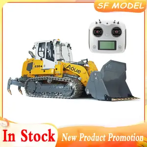 Cargador RC 1:50 LR636 Con Orugas De Metal - Control 2.4G, Luces Y Sonido, Batería Incluida, Listo Para Usar, Amarillo
