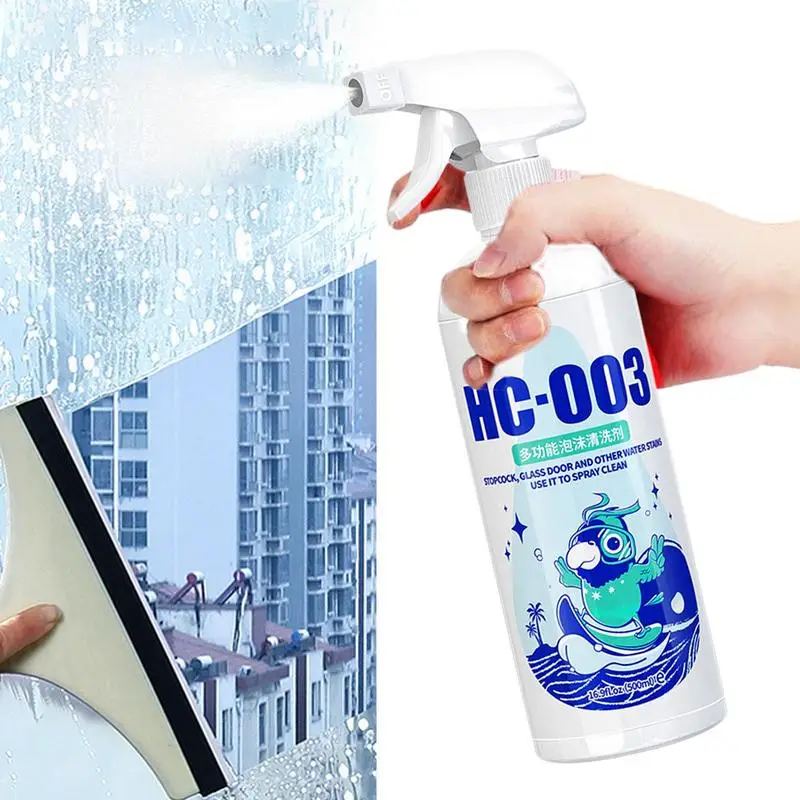 Water Stain Remover For Bathroom 500ml Bathroom Limescale Remover Shower Cleaner Powerful Descaling Cleaning Agent Foaming