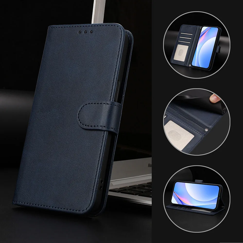 Premium RFID Leather Wallet Flip Case - Sleek and Secure Phone Protection