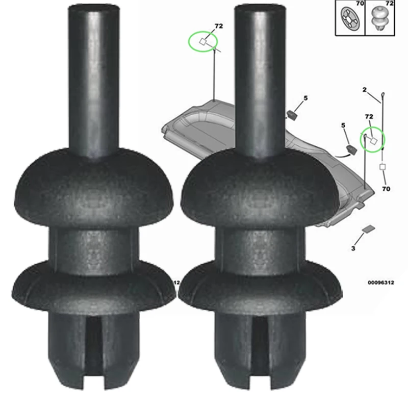 Car Fastener Clips 4x FOR CITROEN SAXO C2 C3 XSARA Picasso DS3 XM Rear Boot Trunk Parcel Shelf Cord Strap String Clips Mounting Hook Bracket 699218 car fastener clips