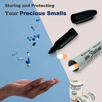 Creative Fake Black Marker Pen with Hidden Compartment – Discreet Safe for Money, Jewelry/Small Valuables 1