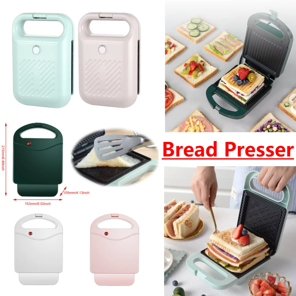 Electric Sandwich Maker Bread Presser with Non-Stick Coating Panini Press Portable Egg Omelette Pan for Meat Beef Omelette sandwich maker