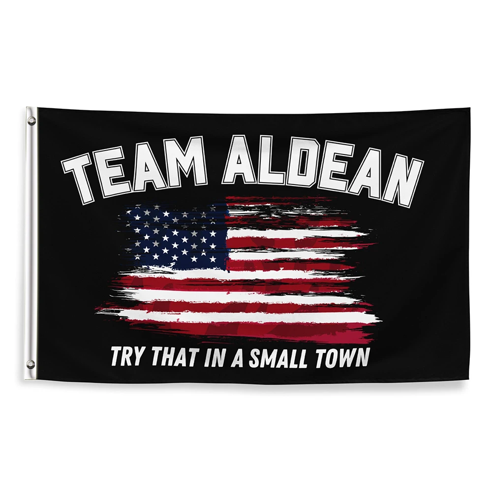 Team Alden "Prova In Una Piccola Città" Bandiera Jason Aldean American Flag