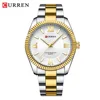 CURREN 8453 Men's Quartz Watches Fashion Elegant Simple White Clock Stainless Steel Strap Wristwatch for Male Gift 2