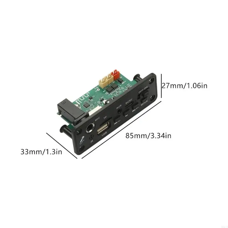 M6CA MP3 블루투스 호환 증폭기 디코딩 보드 2x3W 전자 부품용 마이크 TF 카드 플레이어 포함
