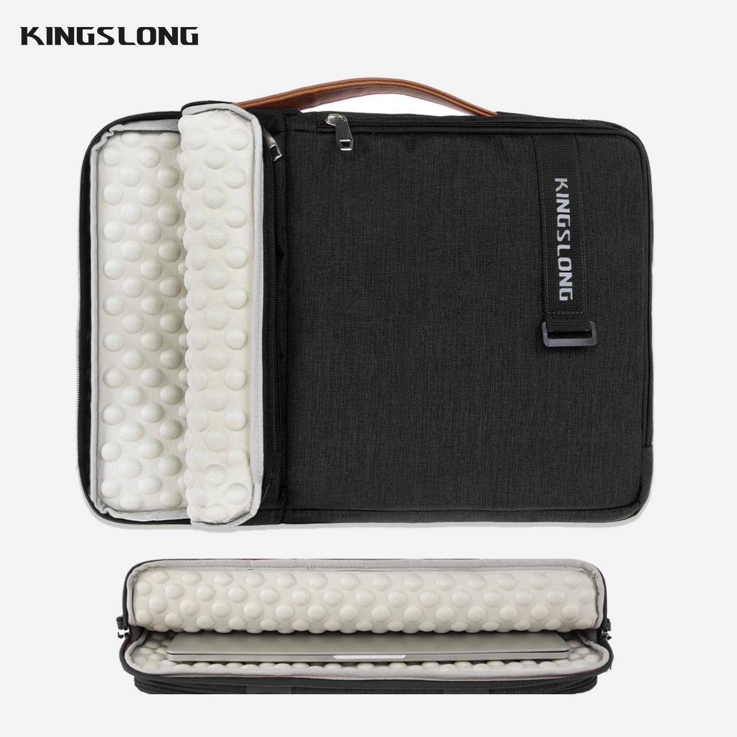 

KINGSLONG High Quality Laptop Bag Business Messenger Shoulder Handbag with Soft Sponge Ball 17 inch for MacBook HP Dell Lenovo