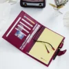 Moterm Firm Pebbled Grain Leather Beetroot Color Genuine Cowhide Planner Rings Notebook Cover Diary Agenda Organizer Journey 2