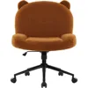 Armless Office Desk Chair with Wheels,Ergonomic Criss Cross Legged Computer Chair with Fabric Padded 1