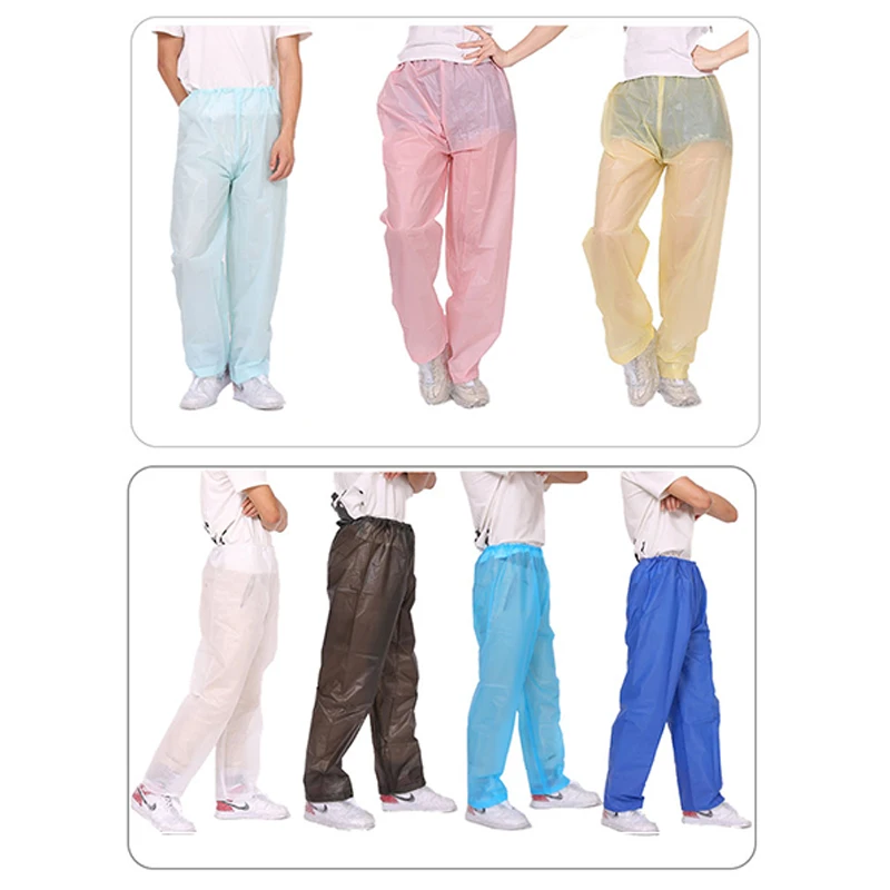 Disposable Rain Pants Raincoat Poncho 1pc Waterproof Rain Pants PU Snow Trousres Sport Raincoats Outdoor Toddler Playsuit 110cm