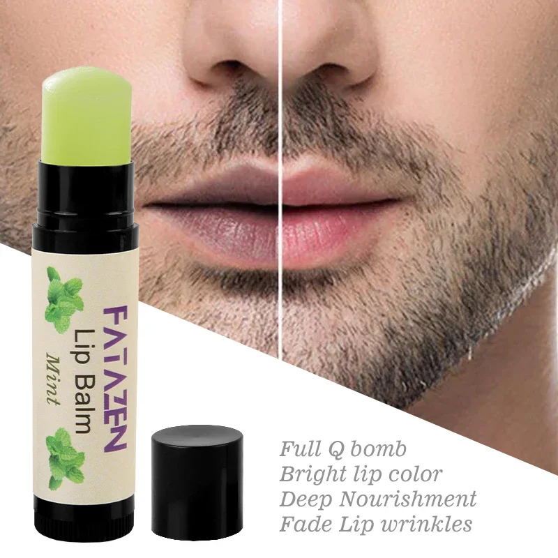 Bio-Honig-Lippenbalsam mit Minzgeschmack, umweltfreundlicher Lippenpflegestift mit Sheabutter für Männer_voghion.com
