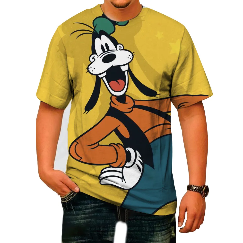 Men's printed T-shirt Disney Goffy, T-shirts with short sleeves, loose tops, brand new, trendy