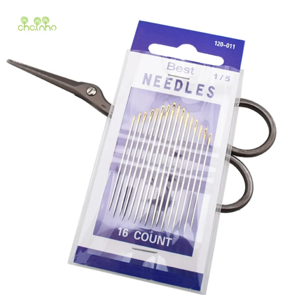 Chainho,Carbon Steel Hand Sewing Needles,Gold Tail,Big Hole,Extra Fine,Multi-Specification Combination Set,ND01