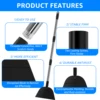 1.2/1.6m Multifunctional Flat Snow Shovel Steel Adjustable Ice Scraper Shovel Garden Weeding Scraper Sidewalk Flat Spade Tools 5