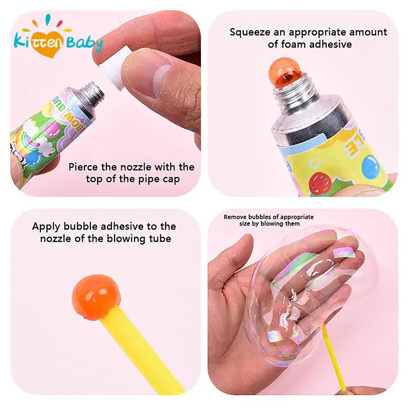 

Safe Magic Bubble Glue Toy Blowing Colorful Bubble Ball Plastic Balloon Space Balloon Safe Practical Jokes Kids Toy Won't Burst