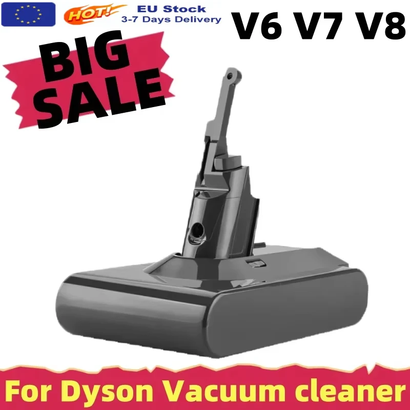 Vacuum Cleaner Rechargeable Battery for Dyson V6 V7 V8 Series SV07 SV09 SV10 DC62 Absolute Fluffy Animal Pro Bateria